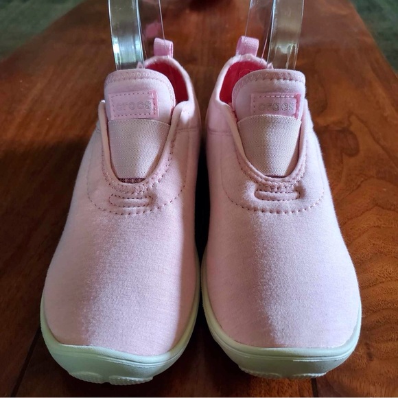 Crocs Duet Busy Day Heathered Easy On Slip On Shoe Pearl Pink Size 7 - Picture 7 of 10